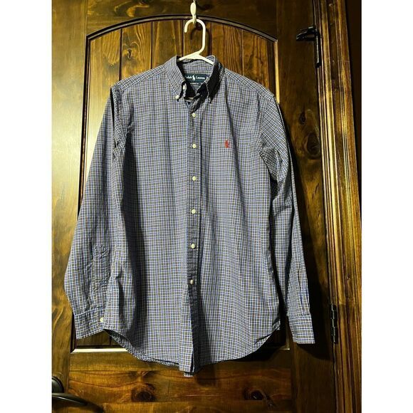 Ralph Lauren Plaid Classic Fit Button Up Dress Shirt Size M - Picture 1 of 3